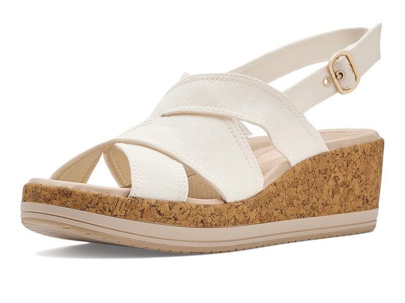 ライフストライド レディース シューズ ヒール サンダル LifeStride Rye Slingback Sandals White ホワイト