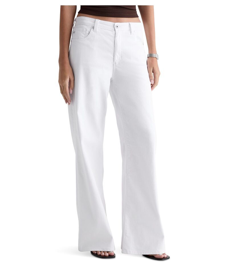 エージージーンズ レディース ボトムス デニムパンツ ワイドレッグ AG Jeansaige Wide Leg Jeans White ホワイト