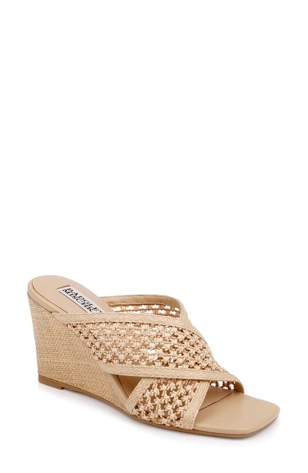 バッドグレイミッシカ レディース シューズ ヒール サンダル Badgley Mischka Collection Xandria Wedge Sandal Natural