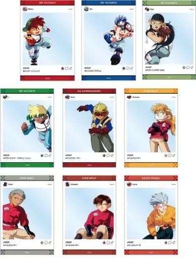 【中古】キャラカード 全9種セット 「爆走兄弟レッツ&ゴー!! トレーディングSNS風クリアカード」