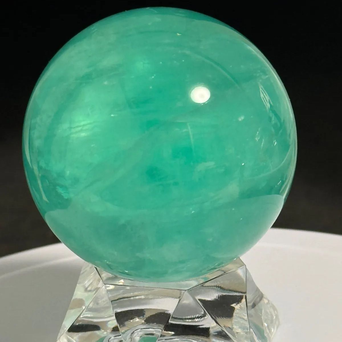 大粒 ティファニーブルー フローライト スフィア - メルカリ