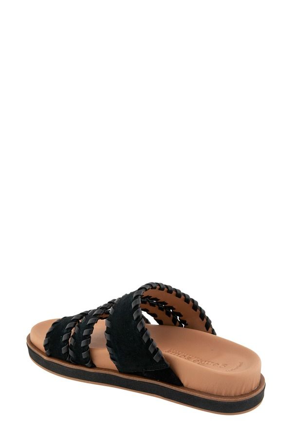 ジェントルソウルズ レディース シューズ サンダル プラットフォーム Gentle Souls Niles Whiplatform Slide Sandal Black Suede ブラック
