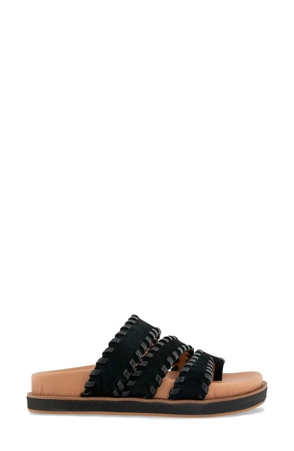 ジェントルソウルズ レディース シューズ サンダル プラットフォーム Gentle Souls Niles Whiplatform Slide Sandal Black Suede ブラック