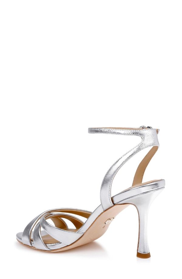 バッドグレイミッシカ レディース シューズ ヒール サンダル アンクル Badgley Mischka Collection Xeilani Ankle Strap Sandal Silver Lea
