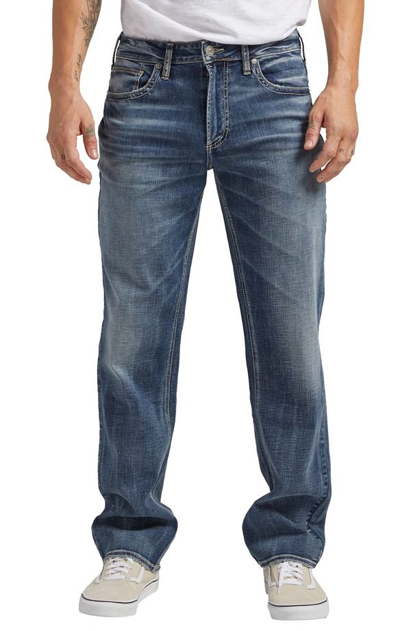 シルバー ジーンズ メンズ ボトムス デニムパンツ ストレート Silver Jeans Co Grayson Classic Fit Straight Leg Jeans Indigo インディゴ