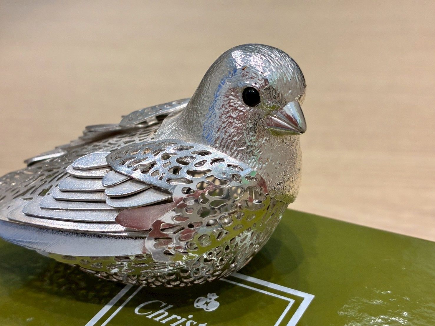 美品】Christofle クリストフル バードオブジェ 小鳥 置物 シルバー 箱