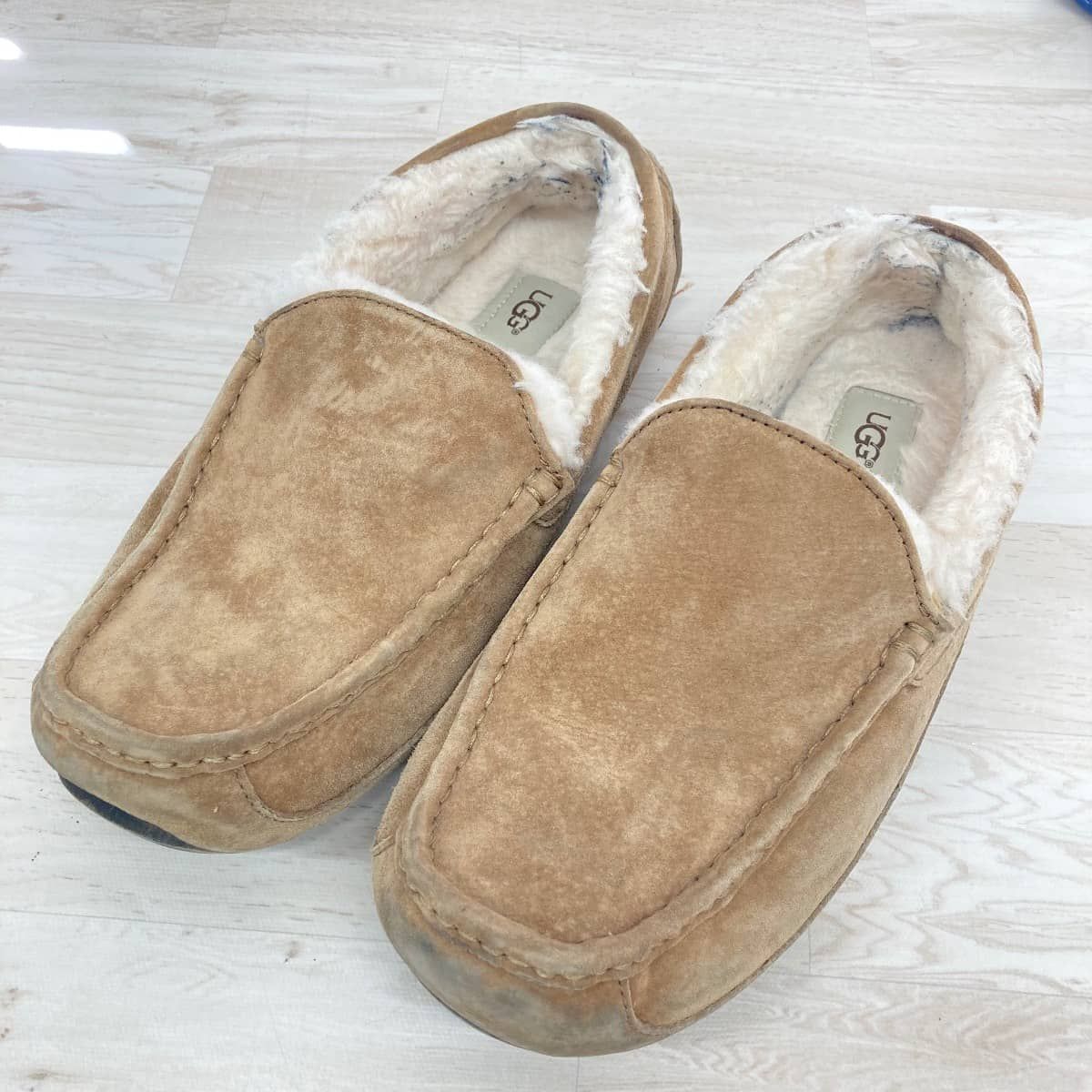 UGG モカシン/スリッポン シューズ キャメル/ブラウン系 ボア/ムートン