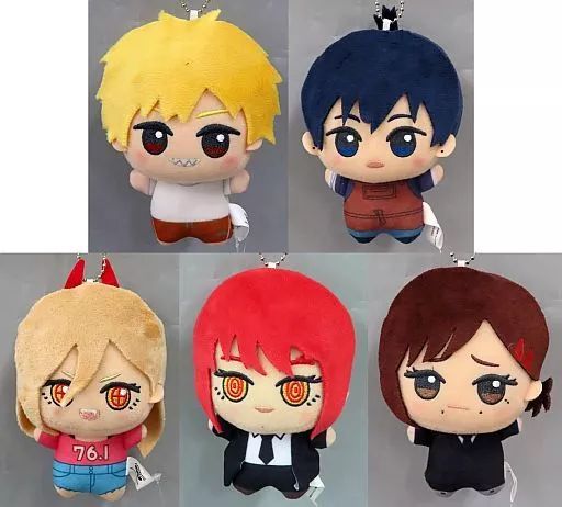 【中古】ぬいぐるみマスコット・ぬいぐるみバッジ 全5種セット ちびぐるみvol.2 「チェンソーマン」
