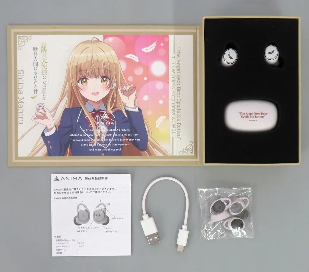【中古】ヘッドフォン 椎名真昼モデル ワイヤレスイヤホン ANIMA AOW01 「お隣の天使様にいつの間にか駄目人間にされていた件×ONKYO」