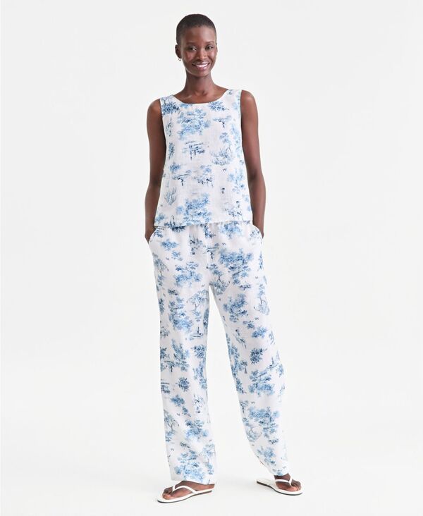 チャータークラブ レディース ボトムス カジュアルパンツ リネン Charter Club Womens 100 Linen Drawstring Pants Created for Macys Bl