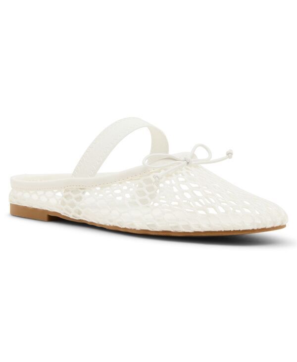マッデンガール レディース シューズ スリッポン・ローファー メッシュ Madden Girl Womens Bonita Mesh Mary Jane SlipOn Ballet Flats Whi