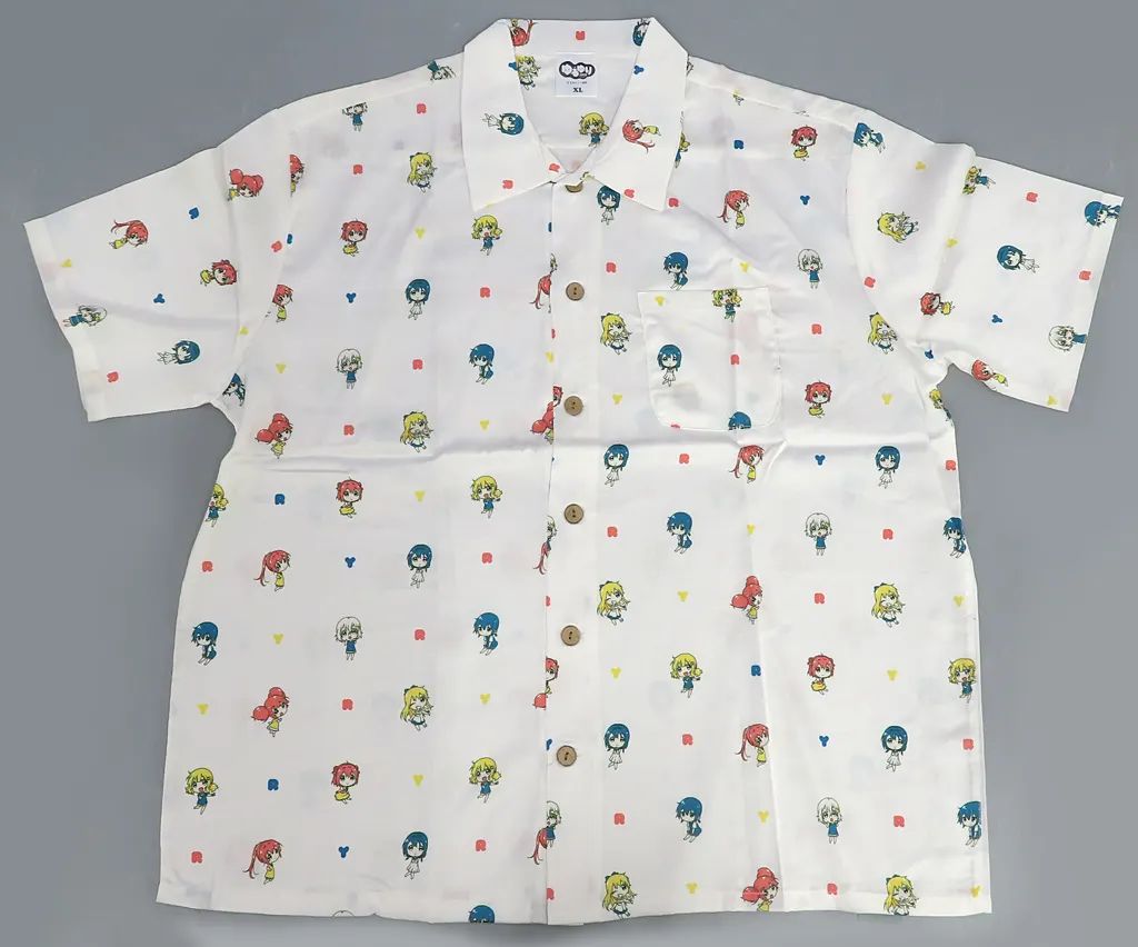 【中古】ポロシャツ・ワークシャツ(キャラクター) 集合 アロハシャツ ホワイト XLサイズ 「ゆるゆり」 character1 street 2019 グッズ