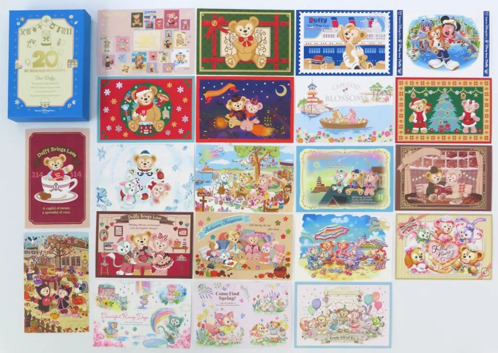 東京ディズニーシー　ダッフィー　ポストカード　28枚　duffy 限定１組 中古】ポストカード ダッフィー ポストカードセット(21枚セット
