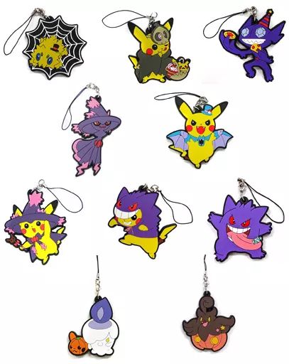 【中古】ストラップ(キャラクター) 全10種セット 「ポケットモンスター Halloween Parade 2015 ラバーストラップコレクション」 ポケモンセンター限定