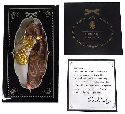 【中古】雑貨 ディア・クロウリー バッグチャーム(コインモチーフ＆スカーフ)＆メッセージカード 「ディズニー ツイステッドワンダーランド バレンタインデーギフト」