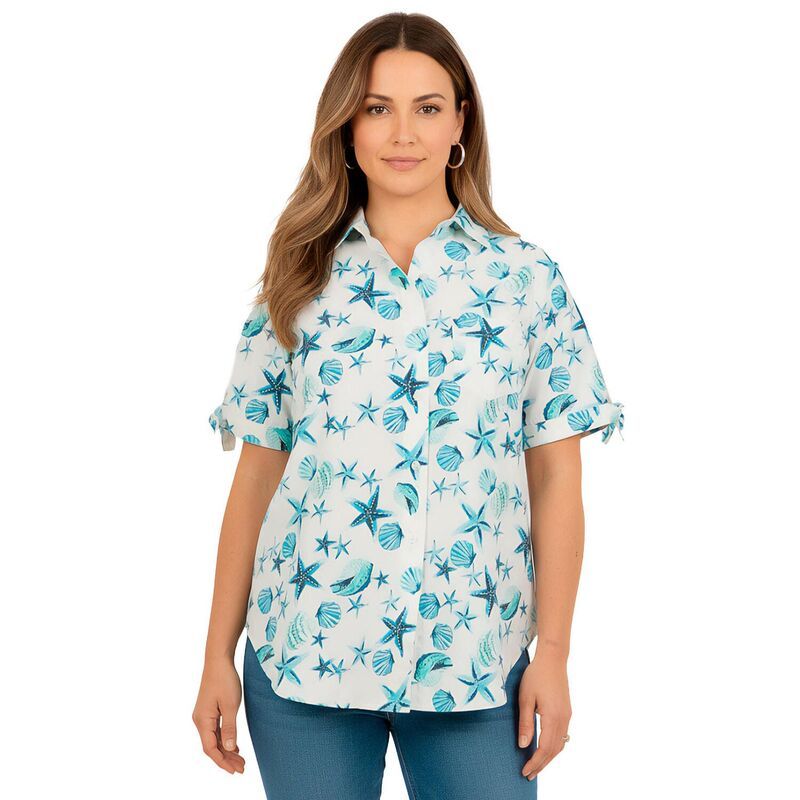 ロアマンズ レディース トップス シャツ プラスサイズ Roamans Womens Plusize Frencheck Shirt Deep Turquoise ターコイズ