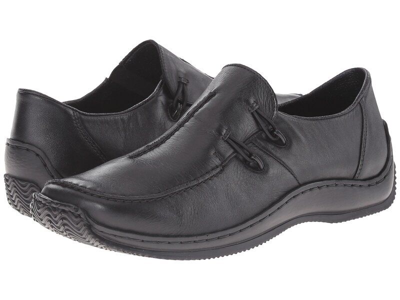 リーカー レディース シューズ スリッポン・ローファー Rieker L1751 Celia 51 Black Leather ブラック