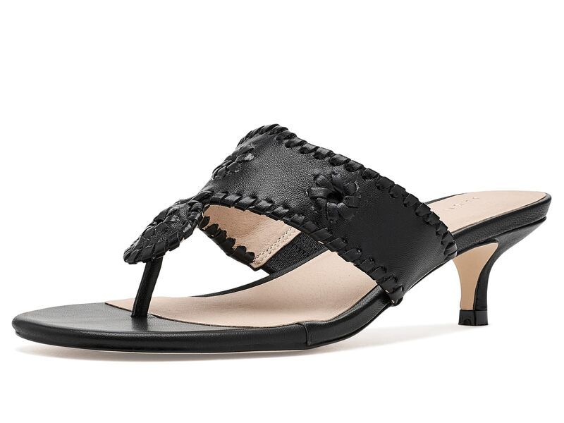 ジャックロジャース レディース シューズ ヒール Jack Rogers Jacks Kitten Heel Black ブラック