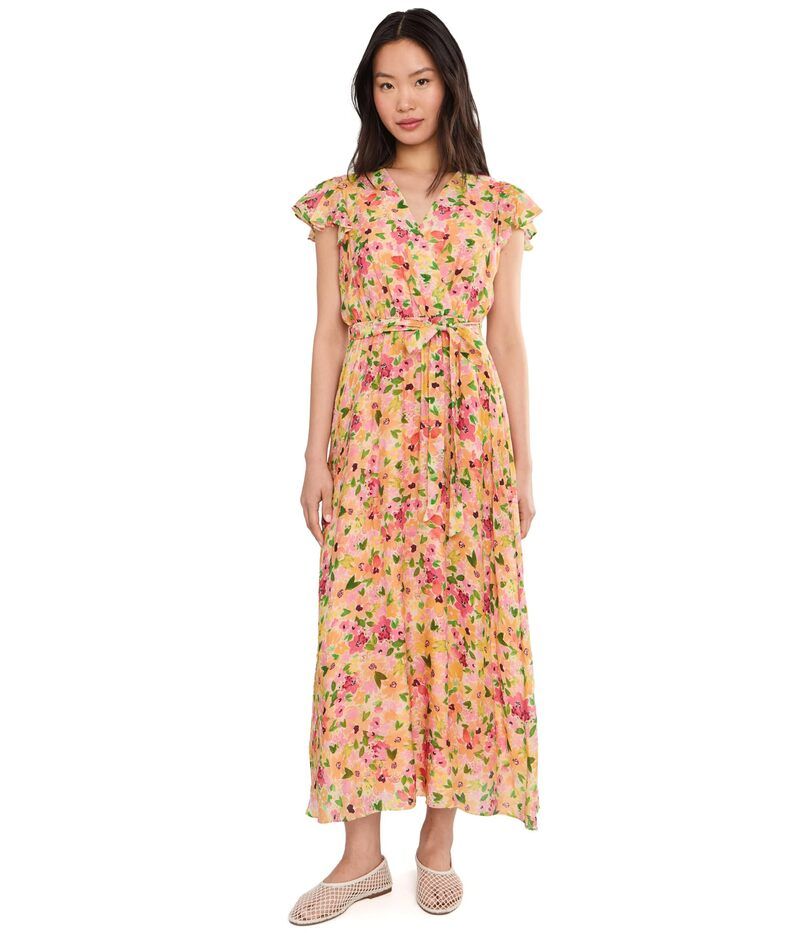 セセ レディース トップス ワンピース ミディ CeCe Wrap Front Short Sleeve Midi Dress Claret Red レッド