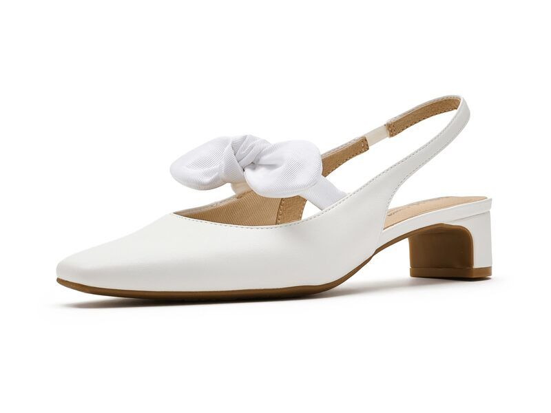 ライフストライド レディース シューズ ヒール LifeStride Lucia Slingback Shoes Bright White ホワイト