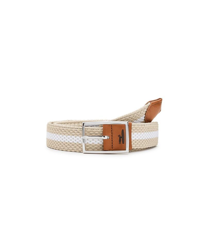 ジョニー オー メンズ アクセサリー ベルト johnnieO Reversible Stripe Light Khaki カーキ