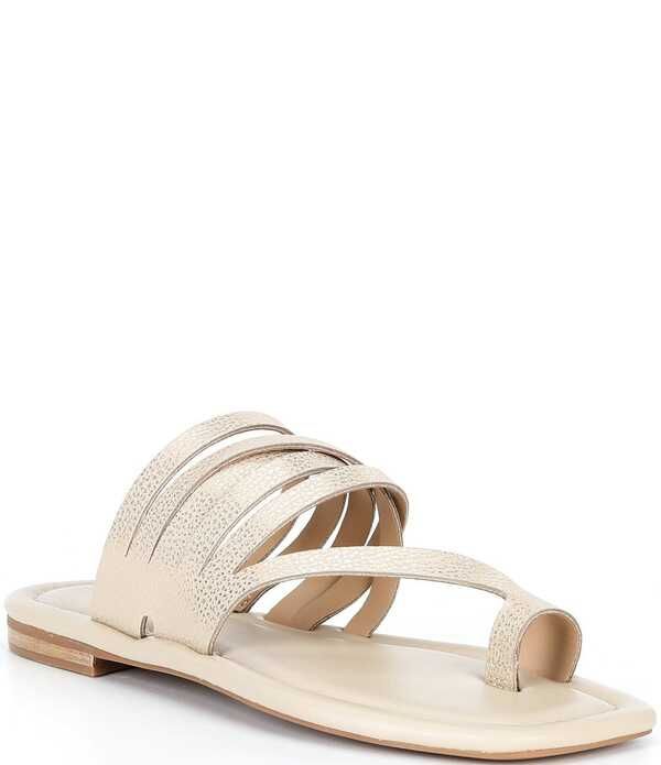 ドナルドプリネール レディース シューズ パンプス サンダル トール レザー Donald Pliner Hazie Metallic Tumbled Leather Toe Ring Sandals