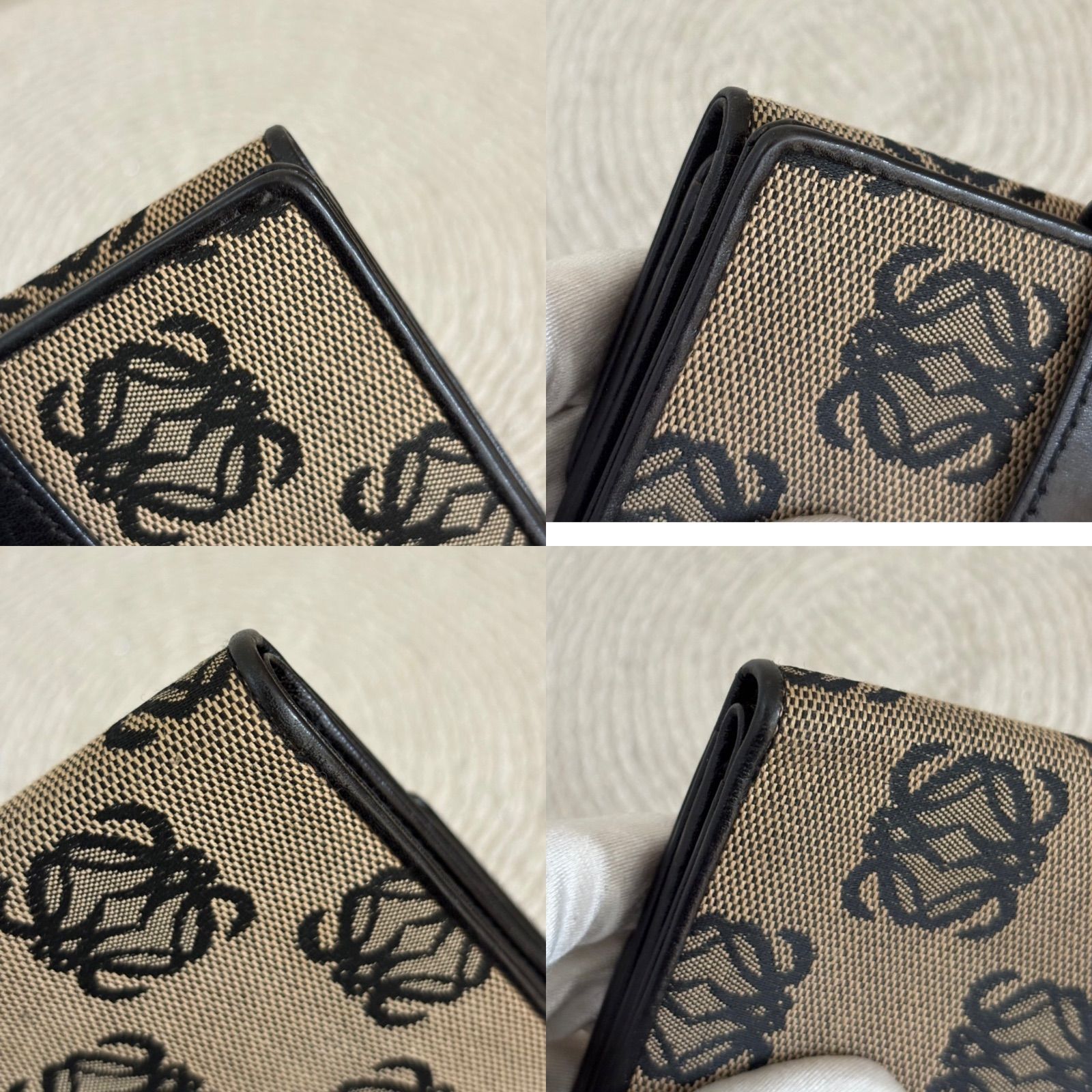 ロエベ ヴィンテージ アナグラム 二つ折り財布 ウォレット レディース