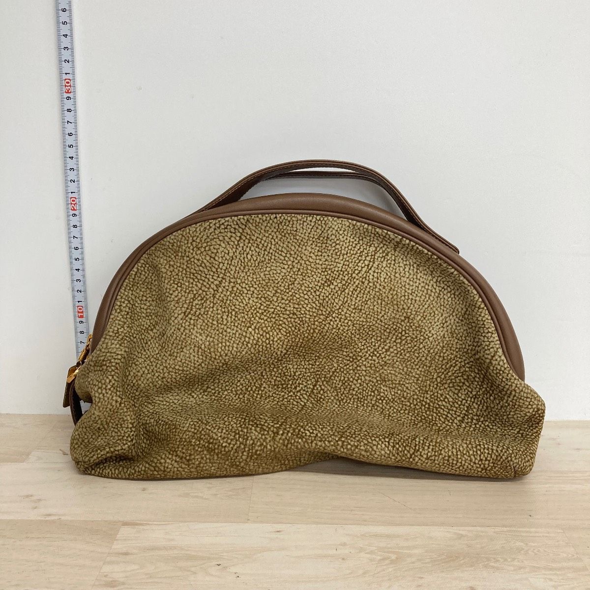 BORBONESE ボルボネーゼ ハンドバッグ ブラウン うずら柄 redwall