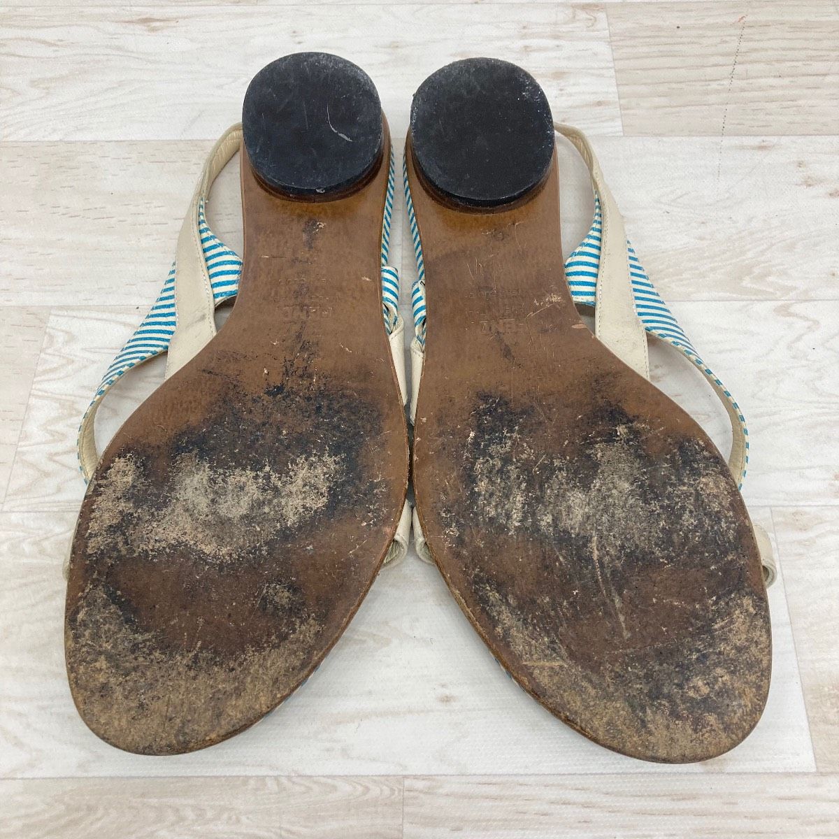FENDI/フェンディ サンダル レディース 38(24cm相当) ストライプ 
