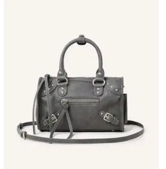 ミッソ MIXXO ジッパー スタッズ ミニ トートバッグ_MIABKG716C 新品