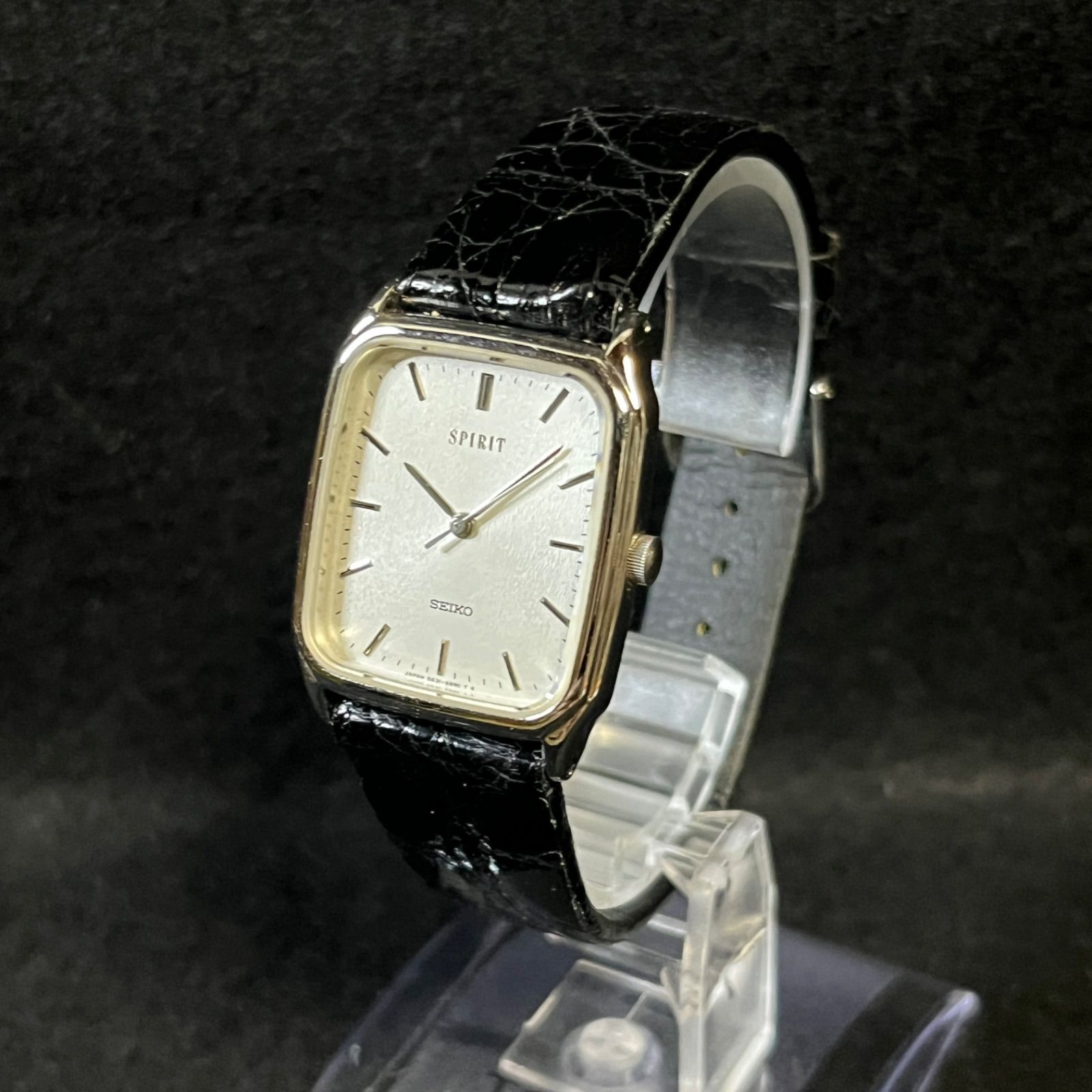 【稼働品】 SEIKO セイコー SPIRIT 5E31-5B50 メンズ 腕時計 シルバー 動作確認済み 電池交換済み