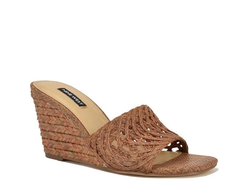 ナインウェスト レディース シューズ サンダル Nine WestNimma Espadrille Wedge Sandal Medium Brown ブラウン