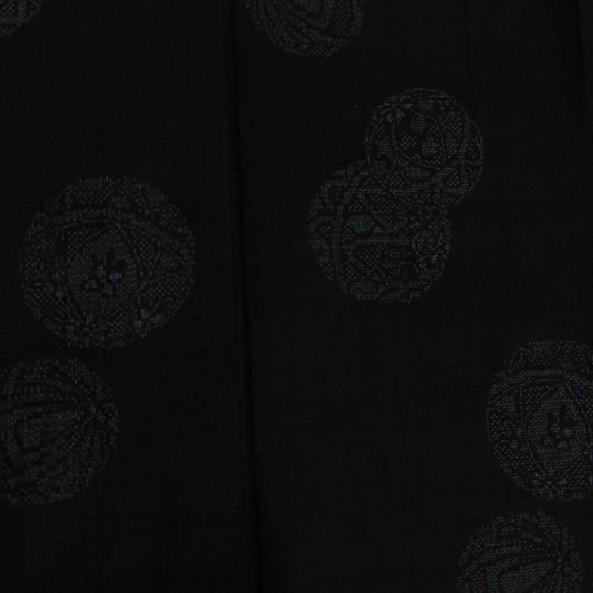 美品】 結城紬 身丈168.5cm 裄丈69.5cm L 袷 本場結城紬 奥順 証紙 鞠