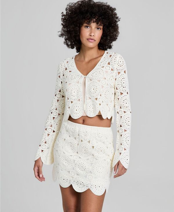 アンドノウディス レディース アウター ニット・セーター Vネック カーディガン 長袖 And Now This Womens VNeck LongSleeve Cardigan Porcelain