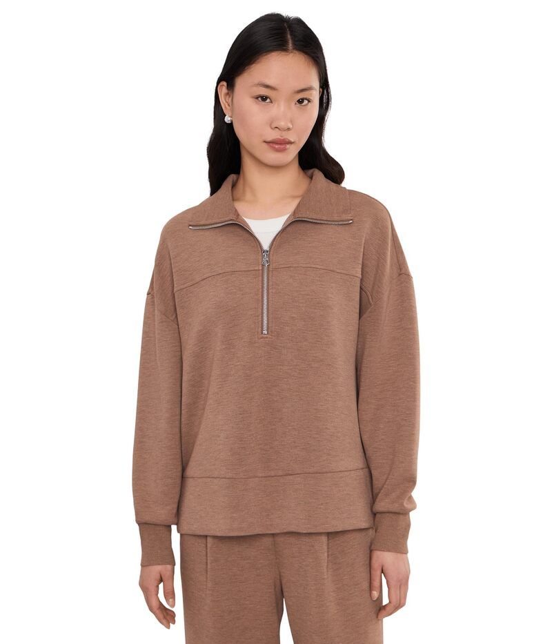 バーレイ レディース アウター パーカー・スウェット Varley Kayleigh 12 Zip Sweat Golden Bronze M