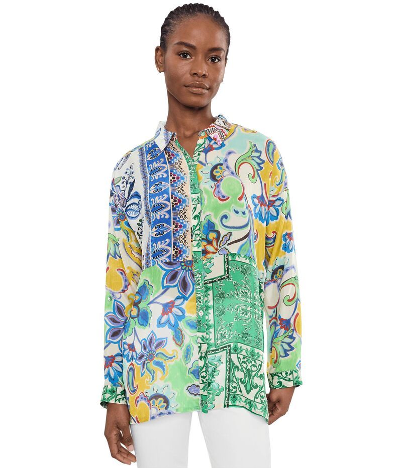 ジョニーワズ レディース トップス シャツ パッチワーク Johnny Was The Audrey Tunic Armeria PatchworkWo Armeria Mix