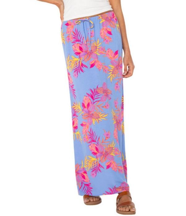 ロキシー レディース ボトムスカート フラワー柄 プリント フラワー Roxy Iyla Tropical Floral Printed Skirt Cornflower