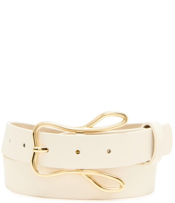 ディラーズ レディース アクセサリー ベルト Dillards Rabbit Buckle Textured Belt Cream クリーム