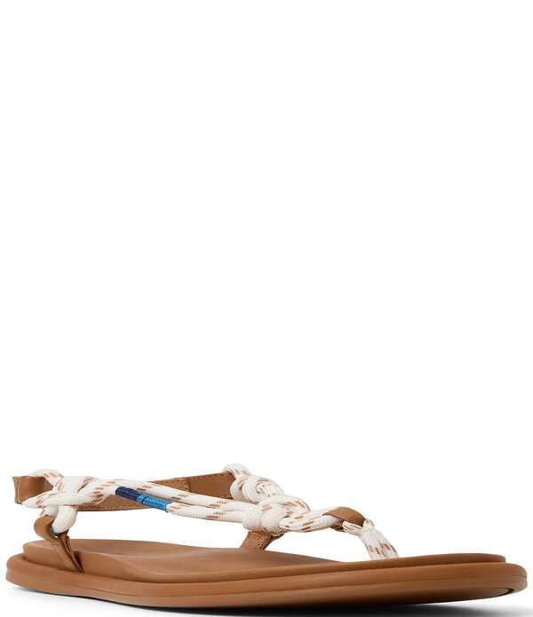 スペリー レディース シューズ サンダル Sperry Womens Isla Corded TStrap Flat Sandals White ホワイト