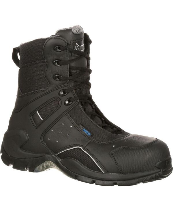 ロッキー メンズ シューズ ブーツ・レインブーツ ROCKY Mens 1st Med Carbon Fiber Toe PunctureResistant SideZip Waterproof Pu