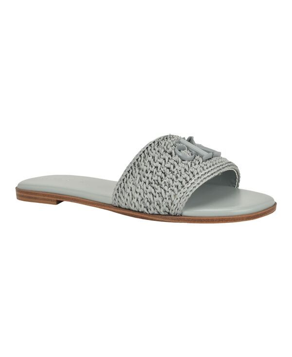 カルバンクライン レディース シューズ スリッポン・ローファー サンダル ロゴ Calvin Klein Womens Kamine Woven Logo Flat SlipOn Sandals Li