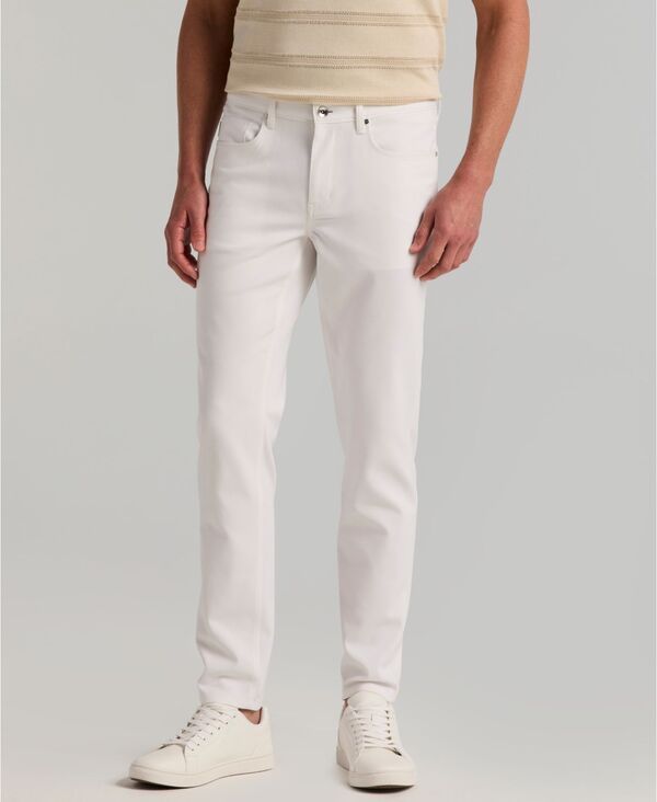 ペリーエリス メンズ ボトムス カジュアルパンツ Perry Ellis Mens DoubleWeave SlimFit 5Pocket Pants White ホワイト