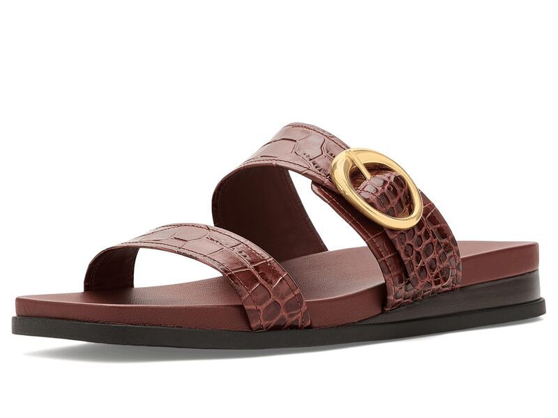 コールハーン レディース シューズ サンダル Cole Haan Oaklynn Double Band Footbed Mahogany Crocodile Print Leather