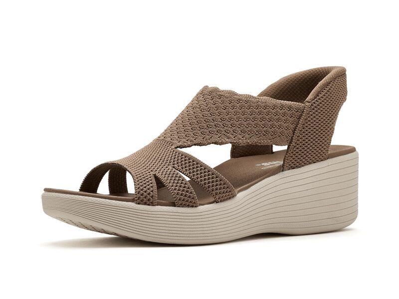 スケッチャーズ レディース シューズ ヒール SKECHERS Parallelite Summer Invite Hands Free Slipins Mocha モカ
