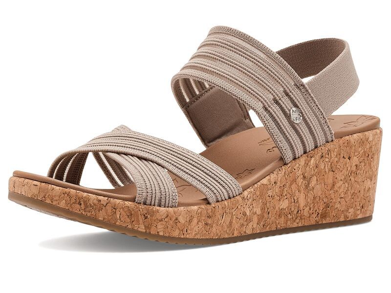 スケッチャーズ レディース シューズ ヒール SKECHERS Arch Fit Beverlee 20 Bali Vibes Taupe トープ