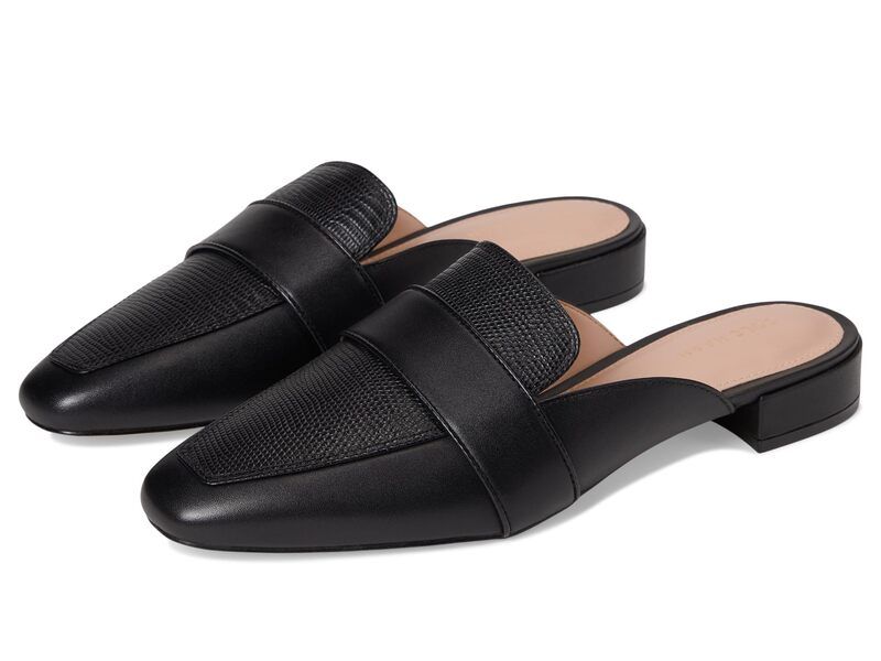コールハーン レディース シューズ スリッポン・ローファー Cole Haan Pasha Mules Black LeatherLizard ブラック