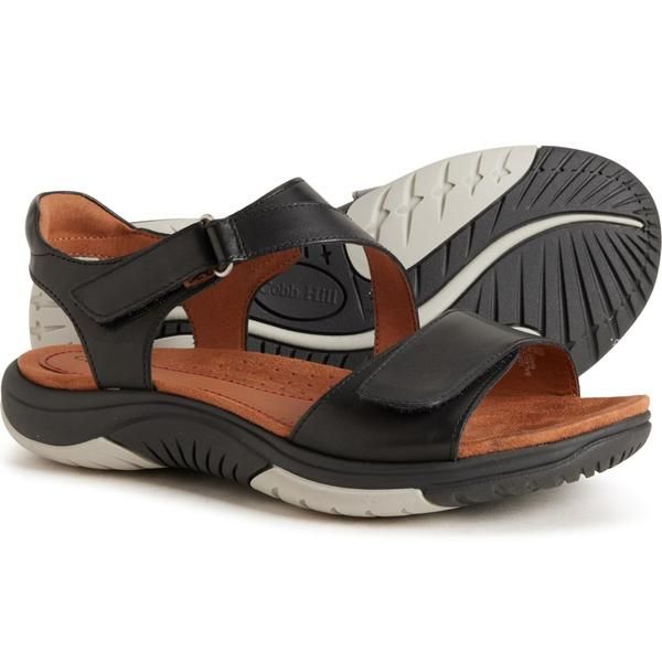 コブ ヒル レディース シューズ サンダル レザー Cobb Hill Fiah Sandals Leather For Women Black ブラック