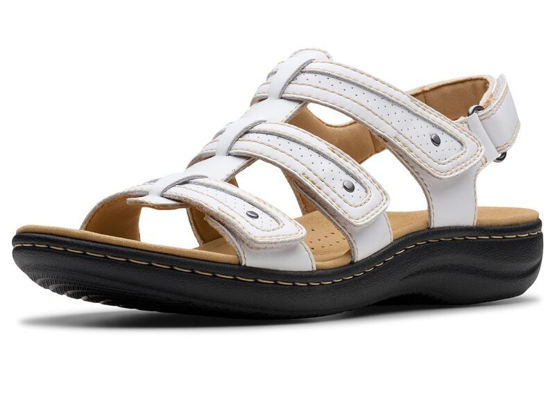 クラークス レディース シューズ サンダル Clarks Laurieann Ivy White Leather ホワイト