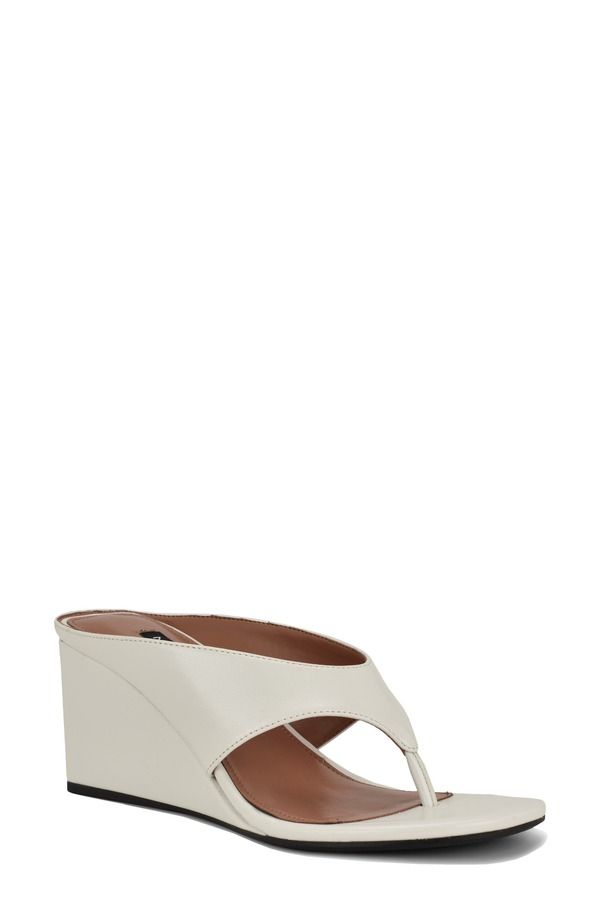 ナインウェスト レディース シューズ ヒール Nine West Jadde Wedge Flip Flop White ホワイト