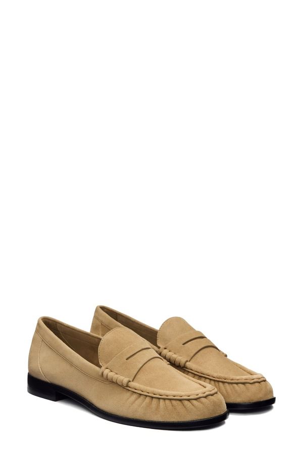 リフォーメーション レディース シューズ スリッポン・ローファー ギャザー Reformation Francine Ruched Loafer Hazel Suede